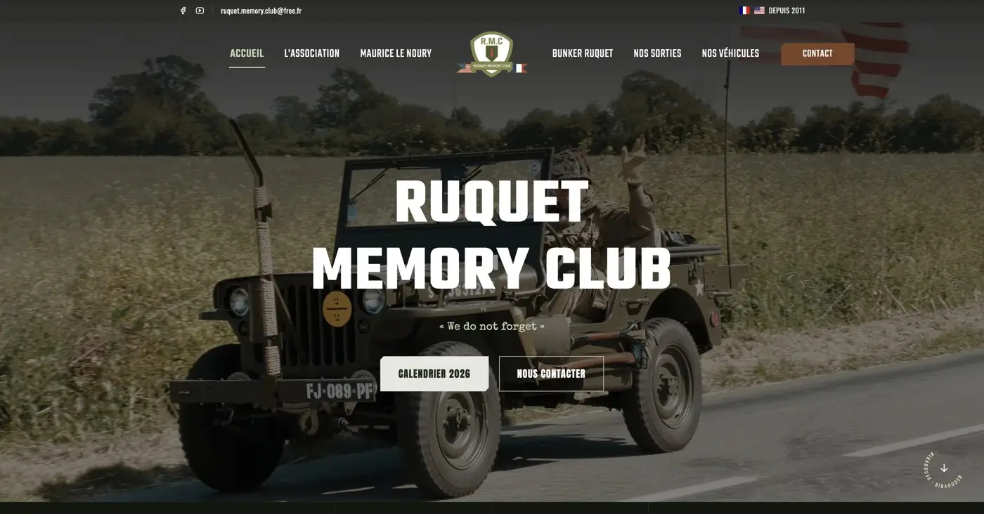 Aperçu du site Ruquet Memory Club